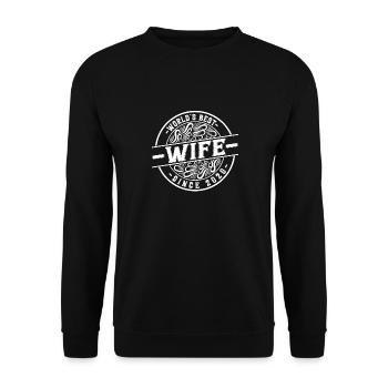 Meilleure épouse depuis 2020 1er anniversaire de mariage - Sweat-shirt Unisexe - noir - Devant - Alina (178cm) & Michal (187cm)