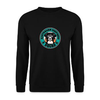 Australian Shepherd Squad I Dog Lover I Australian - Unisex Pullover - Schwarz - Vorne - Alina (178cm) & Michal (187cm)