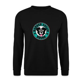 Border Collie Squad I Dog Lover I Border Collie - Unisex Pullover - Schwarz - Vorne - Alina (178cm) & Michal (187cm)