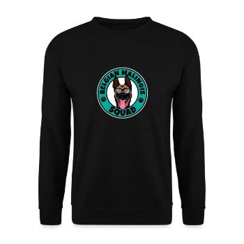 Belgian Malinois Squad I Dog Lover I Belgian - Unisex Pullover - Schwarz - Vorne - Alina (178cm) & Michal (187cm)
