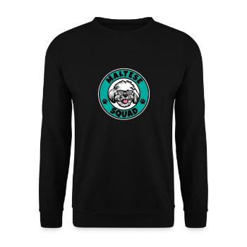 Maltese Squad I Dog Lover I Maltese - Unisex Pullover - Schwarz - Vorne - Alina (178cm) & Michal (187cm)