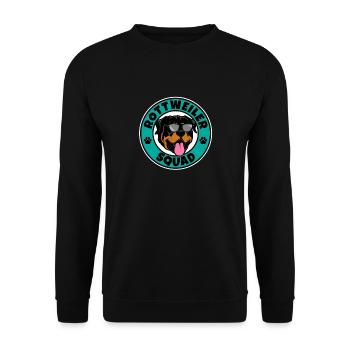 Rottweiler Squad I Dog Lover I Rottweiler - Unisex Pullover - Schwarz - Vorne - Alina (178cm) & Michal (187cm)