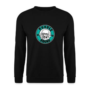 Poodle Squad I Dog Lover I Poodle - Unisex Pullover - Schwarz - Vorne - Alina (178cm) & Michal (187cm)