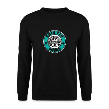 Shih Tzu Squad I Dog Lover I Shih Tzu - Unisex Pullover - Schwarz - Vorne - Alina (178cm) & Michal (187cm)