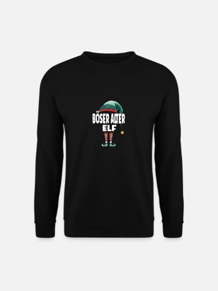 Böser Alter Elf Partner Look Outfit Christmas - Unisex Pullover - Schwarz