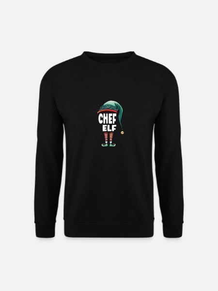 Chef Elf Partner Look Familie Outfit - Unisex Pullover - Schwarz