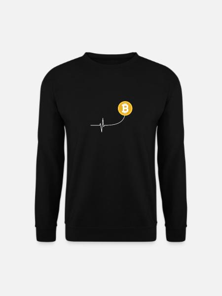 Bitcoin Herzschlag EKG Heartbeat Crypto Trade BTC - Unisex Pullover - Schwarz