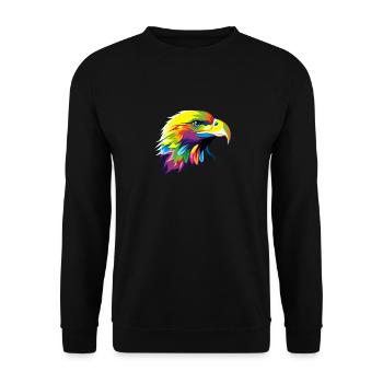 just a boy who loves eagles bird eagle - Unisex Sweatshirt - black - Front - Alina (178cm) & Michal (187cm)
