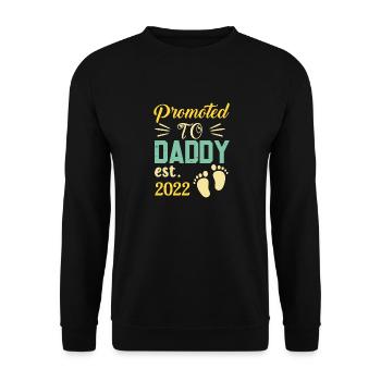 Promoted To Daddy 2022 Dad To Be, Future Father - Unisex Sweatshirt - black - Front - Alina (178cm) & Michal (187cm)
