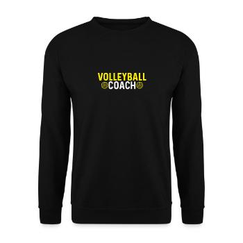 Volleyball Coach Lustig Volleyballer Trainer Team - Unisex Pullover - Schwarz - Vorne - Alina (178cm) & Michal (187cm)