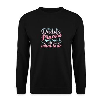 Papas Princess DDLG Littlespace Papa BDSM DOM CG - Unisex Sweatshirt - black - Front - Alina (178cm) & Michal (187cm)