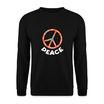 Peace Love LGBTQ - Unisex Pullover - Schwarz - Vorne - Alina (178cm) & Michal (187cm)