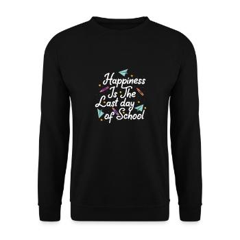 Dernier jour d’école - Sweat-shirt Unisexe - noir - Devant - Alina (178cm) & Michal (187cm)