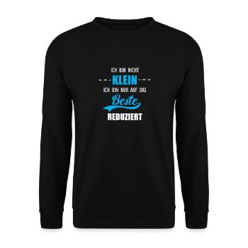 Ich bin nicht klein - Unisex Pullover - Schwarz - Vorne - Alina (178cm) & Michal (187cm)