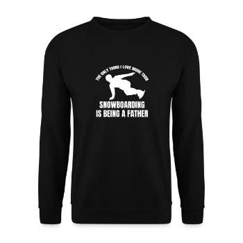 Snowboard Dad Wintersport Vater Snowboardfahrer - Unisex Pullover - Schwarz - Vorne - Alina (178cm) & Michal (187cm)