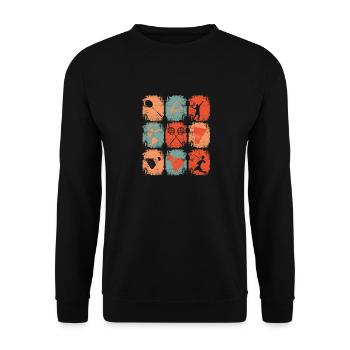 Badminton Rétro - Sweat-shirt Unisexe - noir - Devant - Alina (178cm) & Michal (187cm)