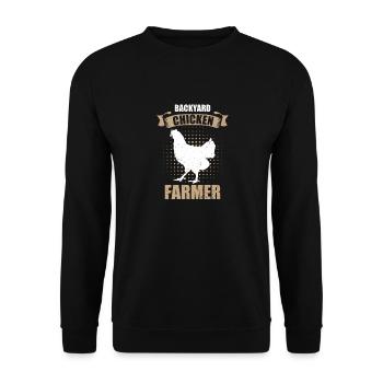 Éleveur de poulets de basse-cour Bauer Landwirt - Sweat-shirt Unisexe - noir - Devant - Alina (178cm) & Michal (187cm)