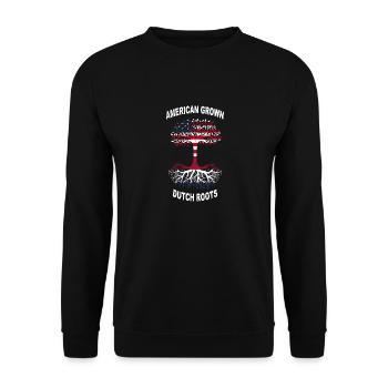 Racines néerlandaises cultivées aux États-Unis Pays-Bas Amérique États-Unis - Sweat-shirt Unisexe - noir - Devant - Alina (178cm) & Michal (187cm)