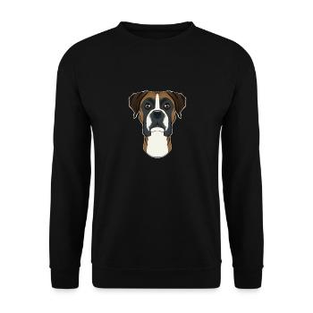 Boxer Lover I Dog Lover I Boxer - Unisex Sweatshirt - black - Front - Alina (178cm) & Michal (187cm)