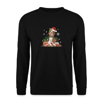 Chien Beagle de Noël - Sweat-shirt Unisexe - noir - Devant - Alina (178cm) & Michal (187cm)