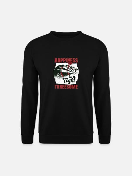 Happiness Is A Tight Threesome Dart Player Dart - Unisex Pullover - Schwarz