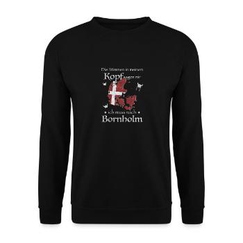 Bornholm Kopenhagen Dänemark Dansk Geschenkidee - Unisex Pullover - Schwarz - Vorne - Alina (178cm) & Michal (187cm)