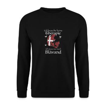 Blavand Kopenhagen Dänemark Dansk Geschenkidee - Unisex Pullover - Schwarz - Vorne - Alina (178cm) & Michal (187cm)