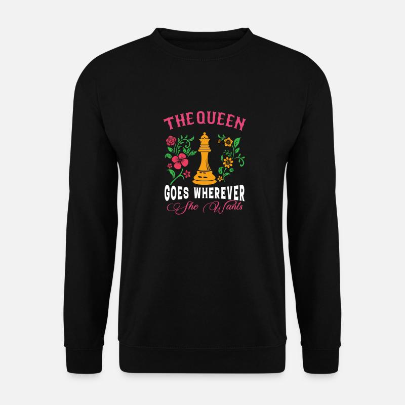 Schach Dame Queen Chess - Unisex Pullover - Schwarz