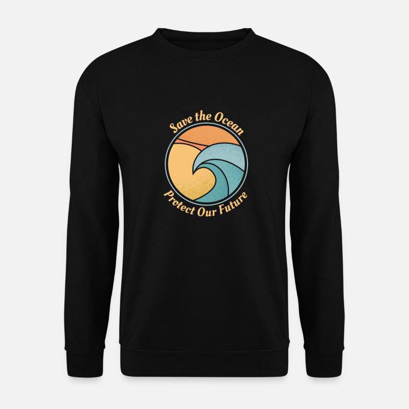 Save the Ocean - Unisex Pullover - Schwarz