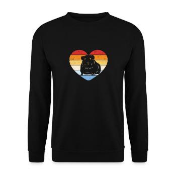 Cochons d’Inde millésimés - Sweat-shirt Unisexe - noir - Devant - Alina (178cm) & Michal (187cm)
