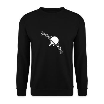 Table tennis table tennis bat Table tennis player - Unisex Sweatshirt - black - Front - Alina (178cm) & Michal (187cm)