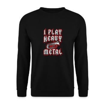 Tubaist I Tuba Instrument I Play Heavy Metal - Unisex Sweatshirt - black - Front - Alina (178cm) & Michal (187cm)
