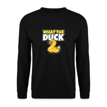 Caoutchouc Ducky I Canard Canards Jouet de bain Quoi le canard - Sweat-shirt Unisexe - noir - Devant - Alina (178cm) & Michal (187cm)