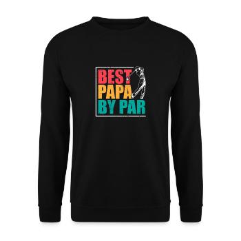 Amateur de golf Papa I Papa Père I Meilleur Papa Par - Sweat-shirt Unisexe - noir - Devant - Alina (178cm) & Michal (187cm)