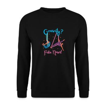 Funny Aerialist Cartoon Art - Unisex Sweatshirt - black - Front - Alina (178cm) & Michal (187cm)