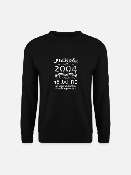 Jahrgang 2004 Vintage 18. Geburtstag Retro - Unisex Pullover - Schwarz