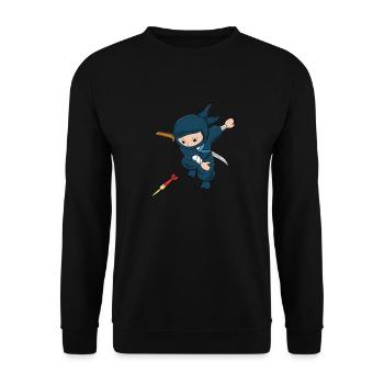 Dart Ninja Dart Tournament Drôle Dart Player Fléchettes - Sweat-shirt Unisexe - noir - Devant - Alina (178cm) & Michal (187cm)