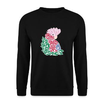 Galah tribal tattoo - Unisex Sweatshirt - black - Front - Alina (178cm) & Michal (187cm)