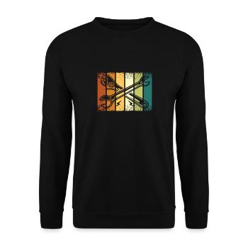 Retro Tool - Unisex Sweatshirt - black - Front - Alina (178cm) & Michal (187cm)