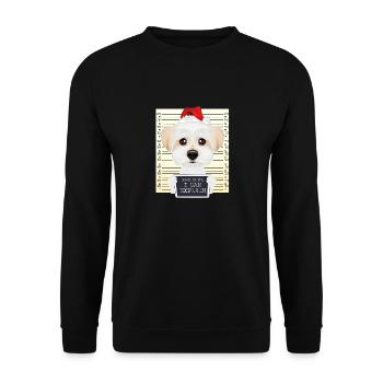 Cher Père Noël, je peux expliquer Noël maltais - Sweat-shirt Unisexe - noir - Devant - Alina (178cm) & Michal (187cm)