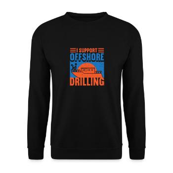 NAVIGATION Forage offshore Fun Sexy - Sweat-shirt Unisexe - noir - Devant - Alina (178cm) & Michal (187cm)