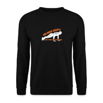 Burpees Sport Funny Hate Exhausting Fitness Joke - Unisex Sweatshirt - black - Front - Alina (178cm) & Michal (187cm)