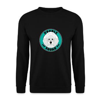 Poodle Squad I Dog Lover I Poodle - Unisex Pullover - Schwarz - Vorne - Alina (178cm) & Michal (187cm)