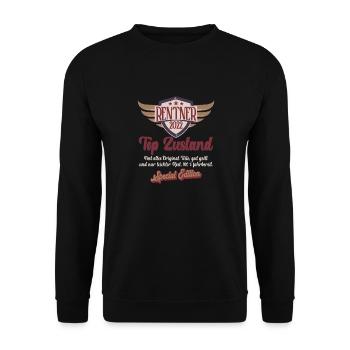 Ruhestand Rentnerin Rentner Rente 2022 - Unisex Pullover - Schwarz - Vorne - Alina (178cm) & Michal (187cm)
