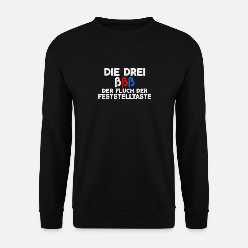 Die Drei ßßß Der Fluch Der Feststelltaste - Unisex Pullover - Schwarz