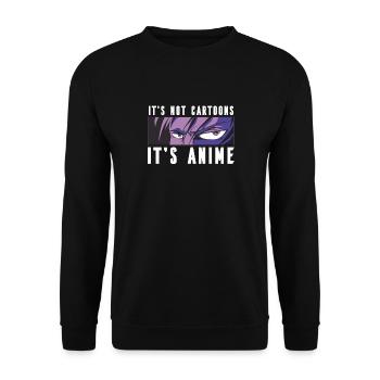 Es ist nicht Cartoons Es ist Anime Anime Lover Anime Boy - Unisex Pullover - Schwarz - Vorne - Alina (178cm) & Michal (187cm)