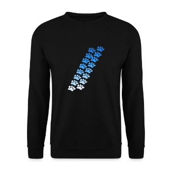 Pfote Retro Hund Katze Haustier - Unisex Pullover - Schwarz - Vorne - Alina (178cm) & Michal (187cm)