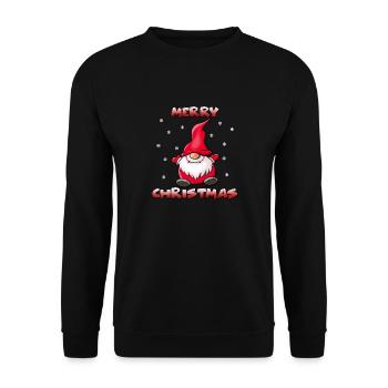 Merry Christmas Wichtel - Unisex Pullover - Schwarz - Vorne - Alina (178cm) & Michal (187cm)