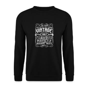 60th Birthday Funny Gift 60 Years - Unisex Sweatshirt - black - Front - Alina (178cm) & Michal (187cm)