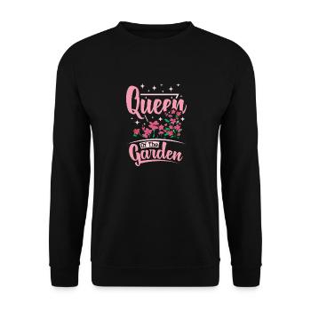 Reine du jardin - Sweat-shirt Unisexe - noir - Devant - Alina (178cm) & Michal (187cm)